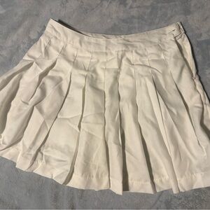 Ardene White Pleated Tennis Mini Skirt